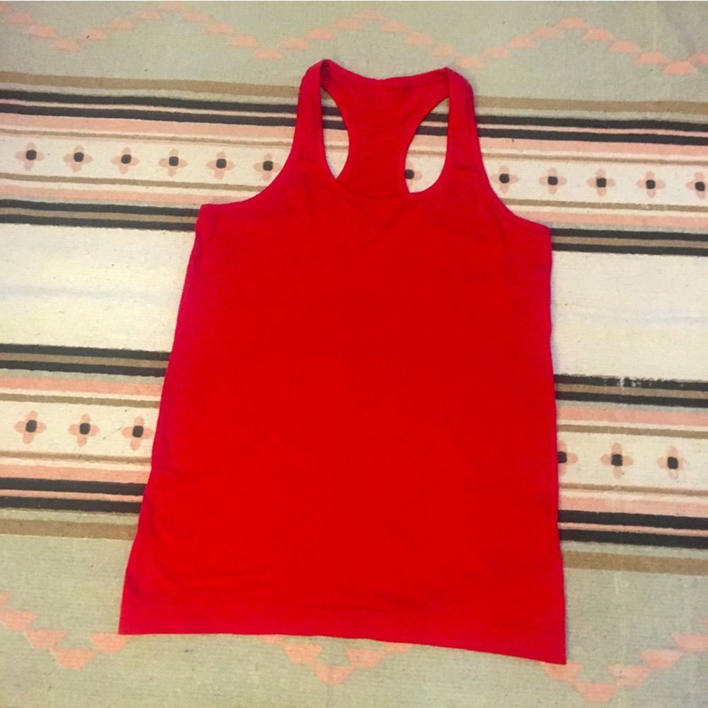 Lululemon Small red racer back tank top